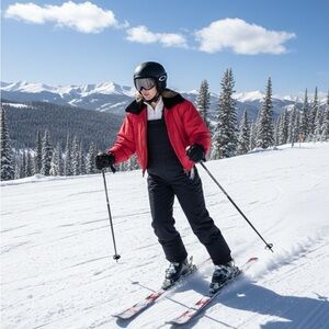 Edelweiss Red Ski Jacket Size Medium